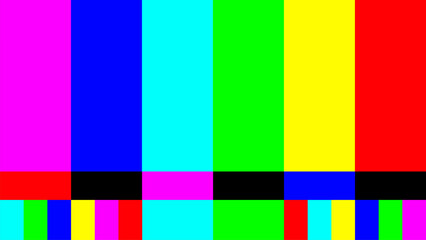 TV loses signal, TV screen test - obrazy, fototapety, plakaty