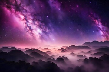 **abstract starlight and pink and purpel clouds stardust, blink, background, presentation, star,...