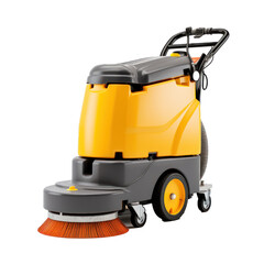 Fototapeta premium Professional floor cleaner, innovative cleaning machinery, transparent background. 