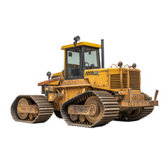 Dozer, construction machinery, isolated on transparent background. 