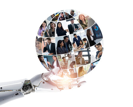 many business people in globe