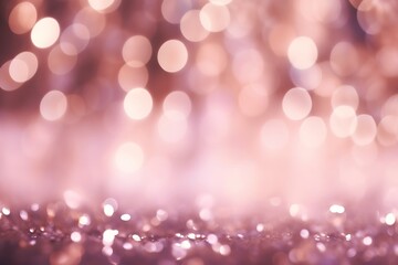 Glamorous sparkling defocused blurred festive background illustration. Ai generative.
