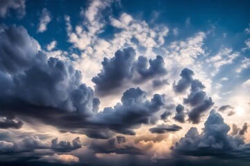 Fototapeta na wymiar *beautiful sky with comolus clouds-