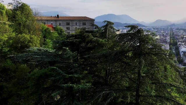 The city of Grenoble from the bottom of the Chartreuse