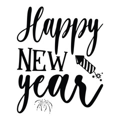Happy new year Shirt design print template