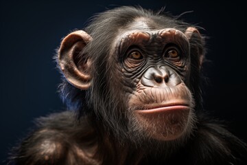 cute funny chimpanzee ape illustration