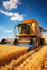 Fototapeta premium Nature's Bounty Unveiled: The Wheat Harvest Ritual
