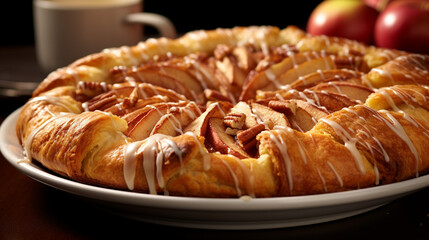 homemade apple pie HD 8K wallpaper Stock Photographic Image 