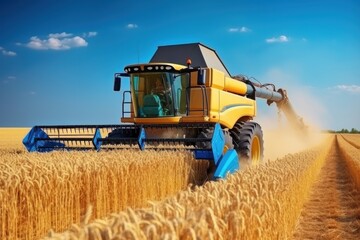 Agricultural Symphony: The Combine's Harvest 