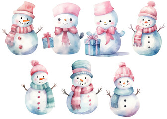 Watercolor Winter Clipart