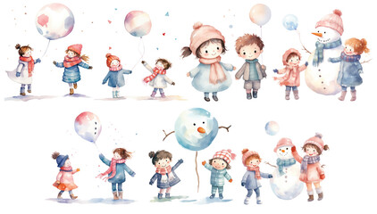 Watercolor Winter Clipart