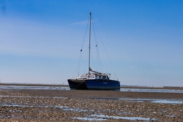 Boot vor der Insel Juist