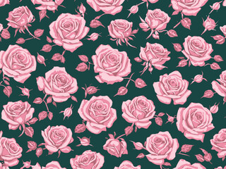 Rose Petals of Yesteryear: Vintage-Inspired Floral Pattern