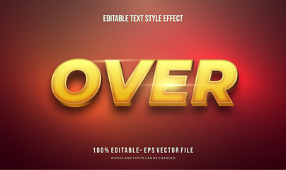 Modern editable text style effect illustrator. vector design template.	