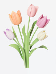 Fototapeta premium bouquet of tulips