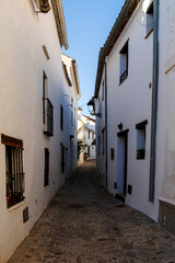 Fototapeta na wymiar Castellar de la Frontera, a fortified town on top of a hill in Southern Andalusia