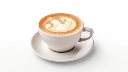 Fototapeta premium Cup of Latte Isolated on the White Background 