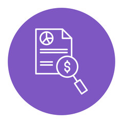 Obraz premium Financial Database Icon