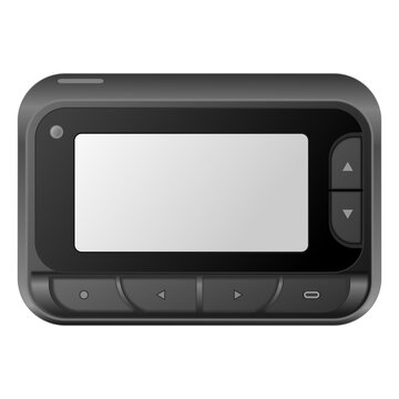 retro beeper or pager illustration with white screen