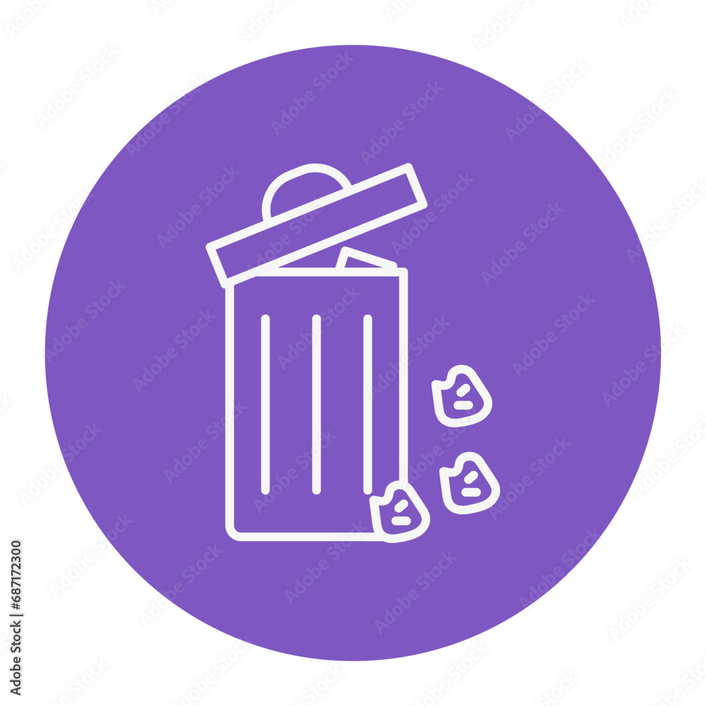 Sticker trash icon