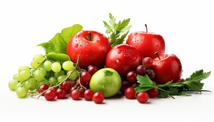 Naklejka na ściany i meble food and nutrition fresh fruit vegetablesencouragement