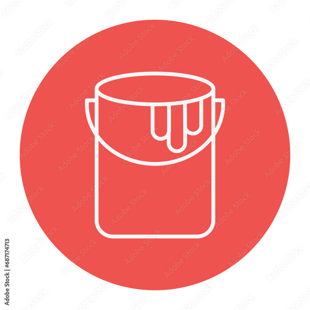 Poster paint bucket icon