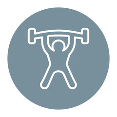 Weight Lifting Person Icon