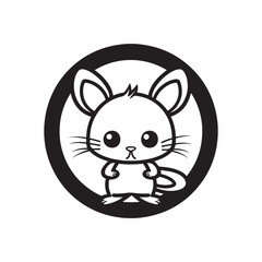 Mouse Cartoon logo vector