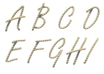 rope alphabet capslock alpabet isolate, transparent rope alphabet, font transparent