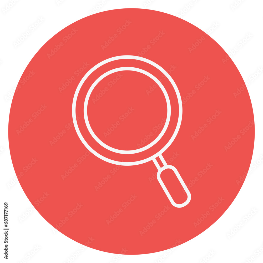 Sticker magnifying glass icon