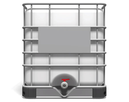 intermediate bulk container label 3D illustration