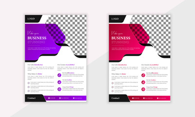 Unique Corporate Flyer Design template for business.