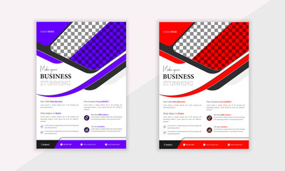 Unique Corporate Flyer Design template for business.