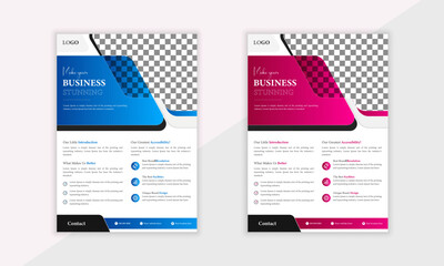 Unique Corporate Flyer Design template for business.