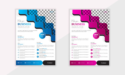Unique Corporate Flyer Design template for business.