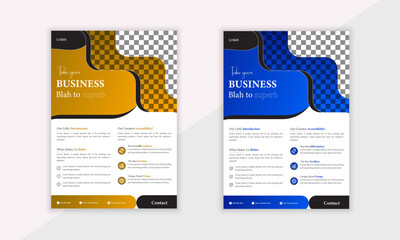 Unique Corporate Flyer Design template for business.
