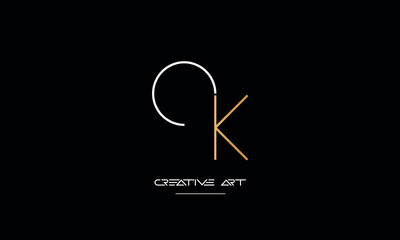 CK, KC, C, K abstract letters logo monogram