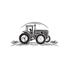 Tractor Icon Vector, Illustration Of a Tractor