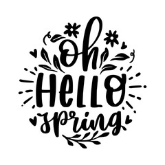 Spring Lettering Quotes For Printable Posters, Cards, Tote Bags, Or T-shirt design. 