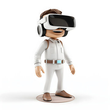 boy using virtual reality