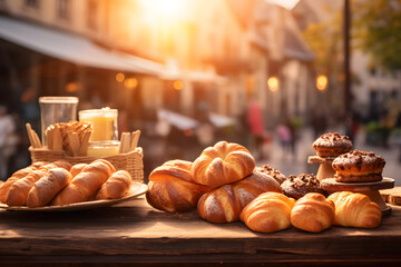 fresh bread from the oven, bakery products, fragrant crispy bread, fresh bread. - obrazy, fototapety, plakaty