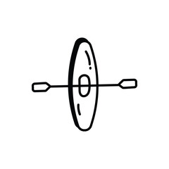 Kayaking icon vector stock illustration