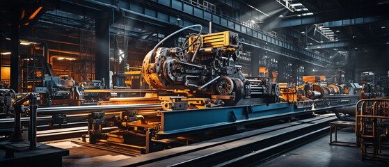 In metallurgical production, a lathe or cutting machine .