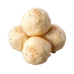 Top View of Mochi Ice Cream Isolated on Transparent or White Background, PNG