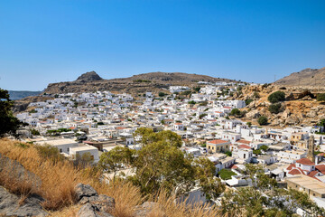 Village of Lindos in Rhodes island, Greece