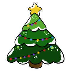 Christmas tree with lights