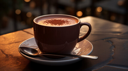Fototapeta premium cup of coffee with chocolate