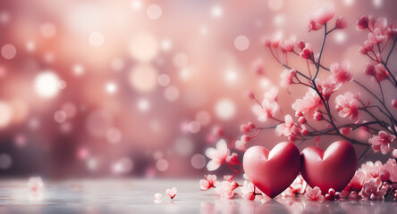 Beautiful background for Valentine's Day, Mother's day or Love concepts with copy space