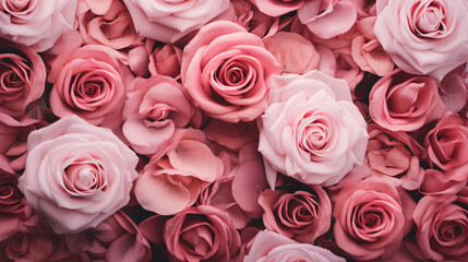 Obraz premium pink roses background