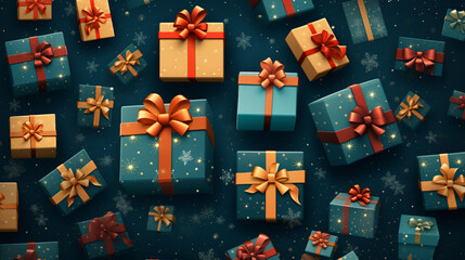 Christmas presents background